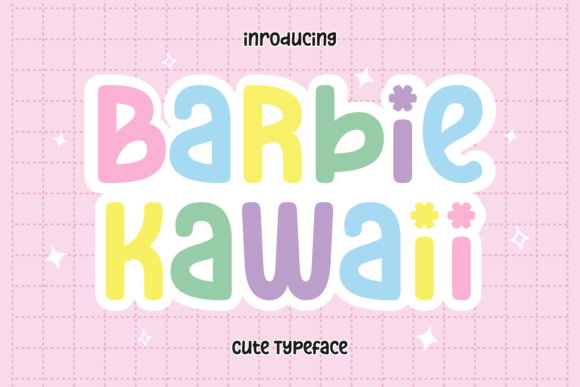 Barbie Kawaii: A Playful Display Font for Creative Designs