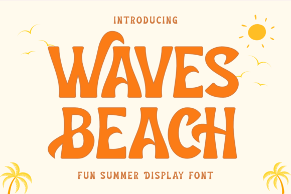 Capture the Summer Spirit with Waves Beach Typography
