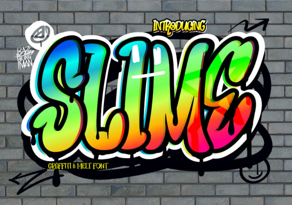 Slime Font: A Bold Display Typeface for Street-Inspired Designs