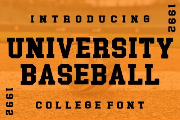 University Baseball: A Modern Varsity Display Font